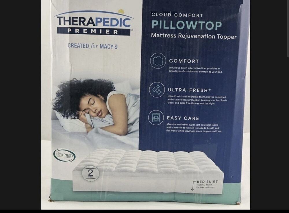 Therapedic Premier Pillowtop Mattress Topper KING White